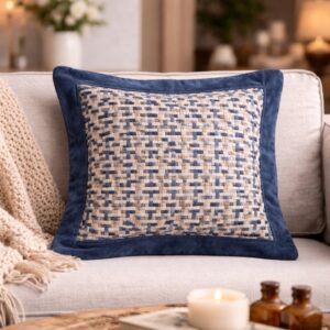 Poduszka dekoracyjna granat-beż