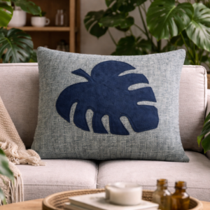 Poduszka dekoracyjna z liściem