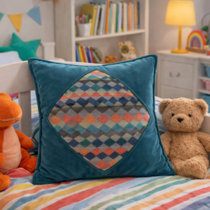 Poduszka dekoracyjna romby / turkus